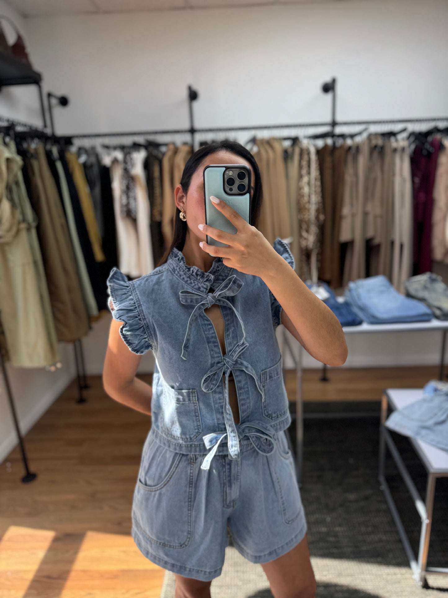 Regina denim short